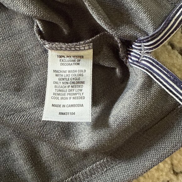Crown & Ivy™ Long Sleeve Piqué Polo Shirt Gray NWOT XXL - Picture 7 of 8
